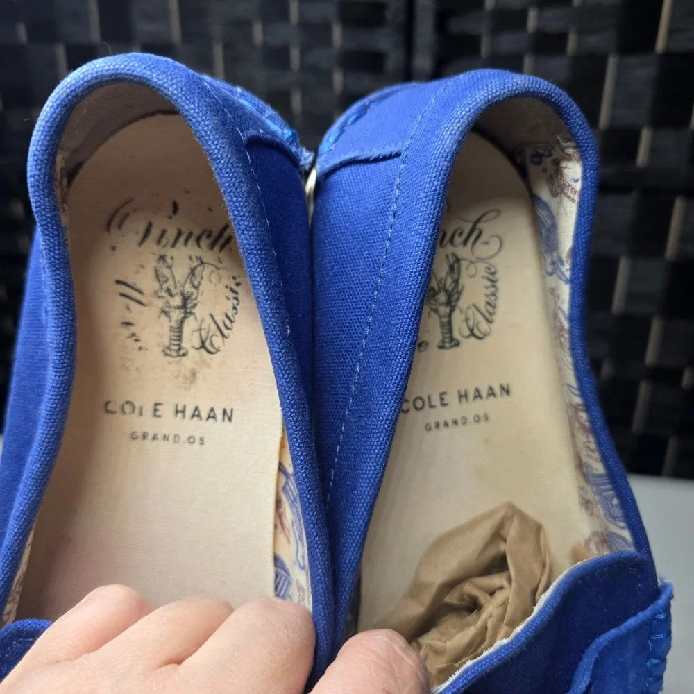 Cole Haan Pinch Maine Classic Canvas Penny Loafers Blue Mens 12M C22736